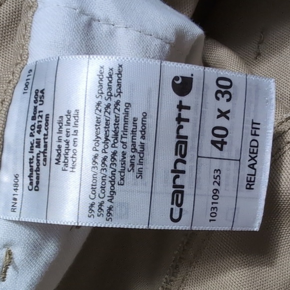 Carhartt Rugged Professional Series Flex Relaxed Fit Canvas Work Pant 38x30 - Picture 7 of 9